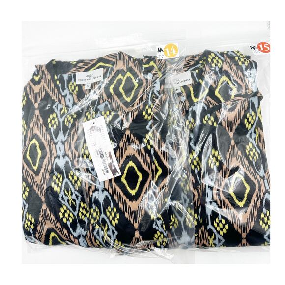 Never A Wallflower Kelli Midi Dress in Black IKAT Long Sleeve NEW NWT Small S - Picture 5 of 7